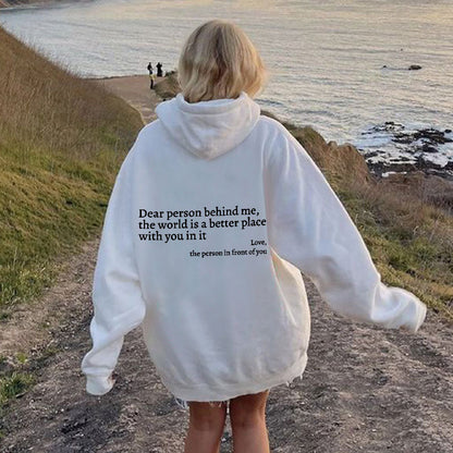 FEMMEHAUS LIEBE PERSON HINTER MIR HOODIE