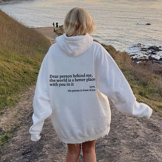 FEMMEHAUS LIEBE PERSON HINTER MIR HOODIE