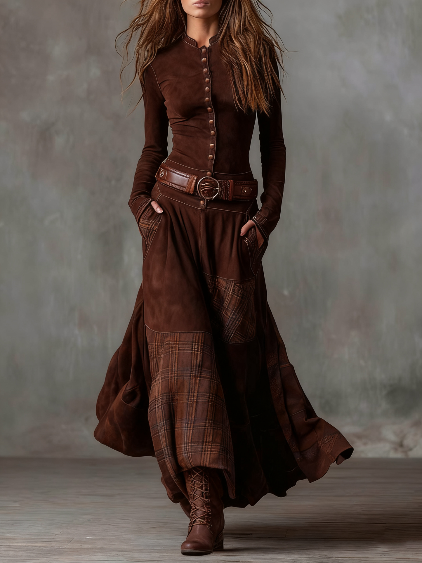 Michelle™ | Maxikleid aus Wildleder
