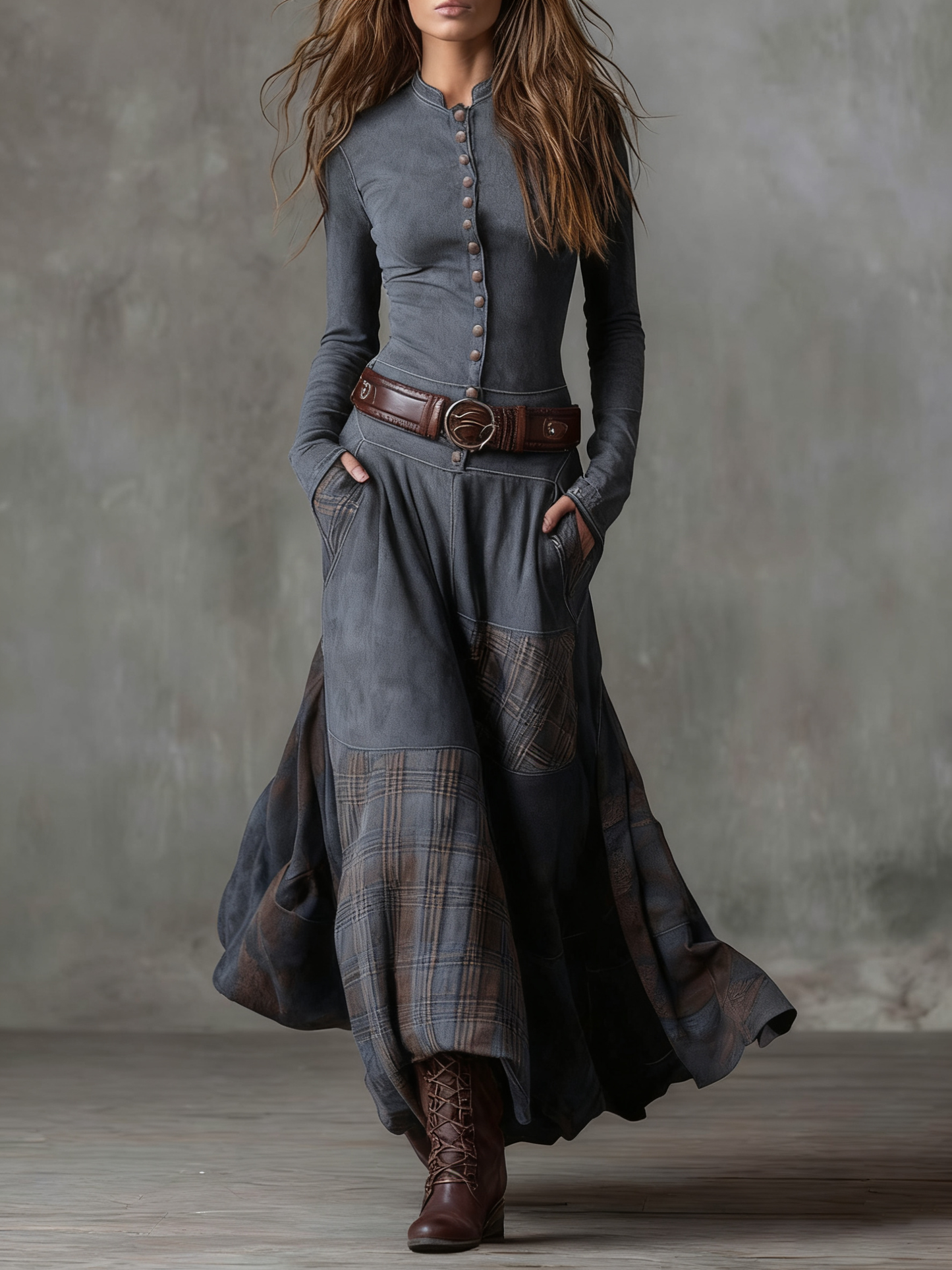 Michelle™ | Maxikleid aus Wildleder