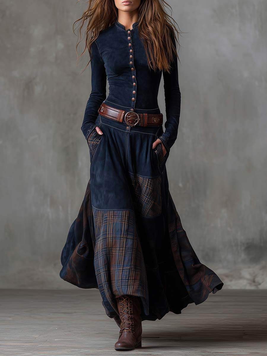 Michelle™ | Maxikleid aus Wildleder