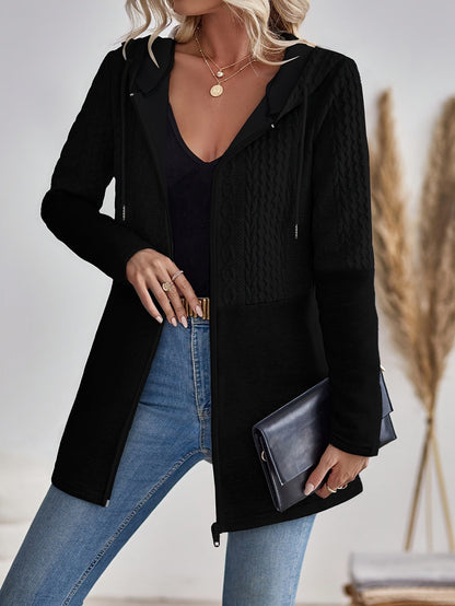 Vespara – Damen Sweatshirt mit Reißverschluss und elegantem Kapuzenpullover