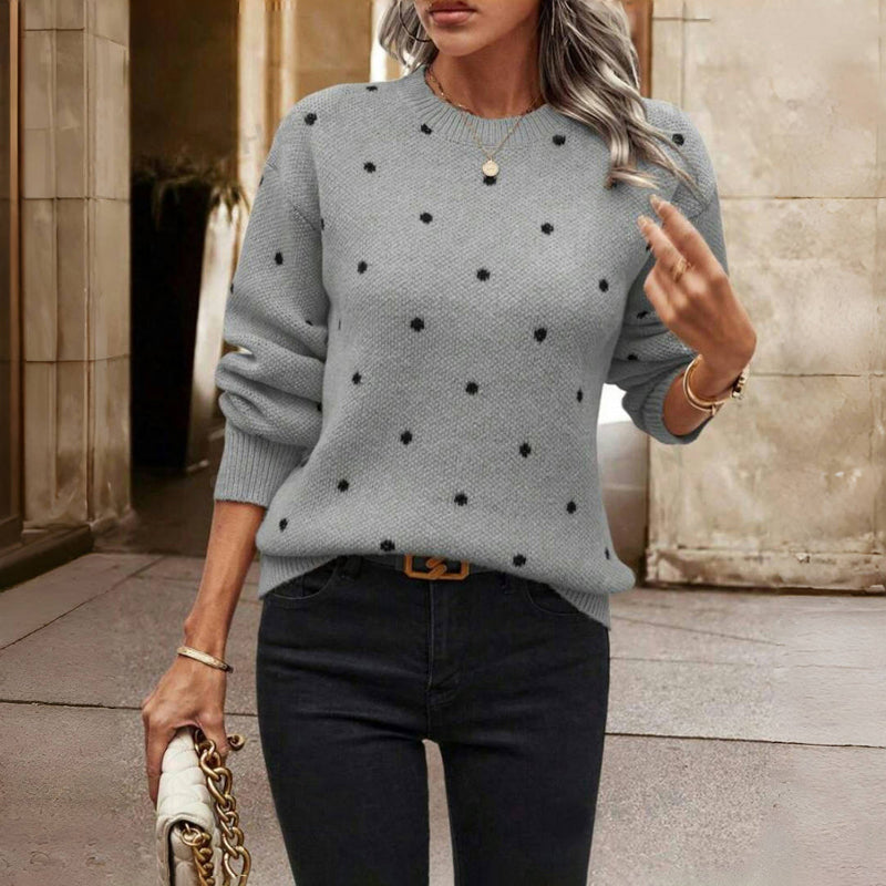 Clara | Strickpullover mit kleinen Punkten