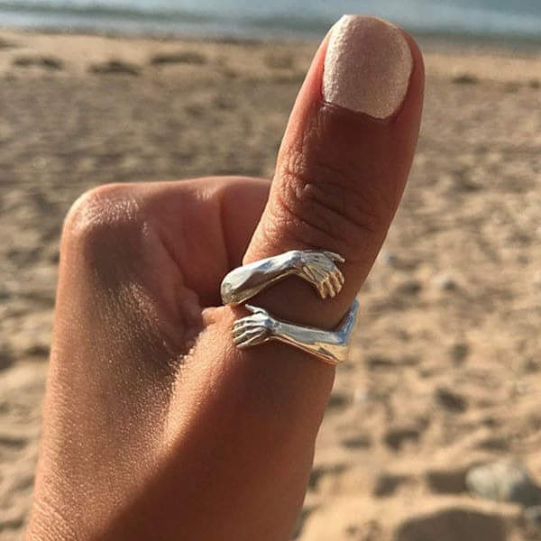 Verstellbarer silberner Ring