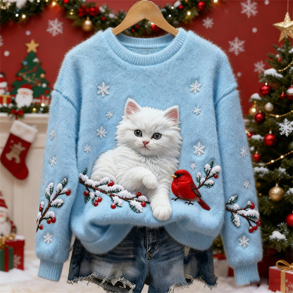 Winterzauber Katzenpullover