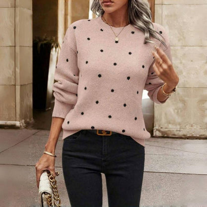 NINA - Gepunkteter Strickpullover