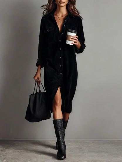 Aurovia - Elegantes Kleid mit ausgestelltem Saum