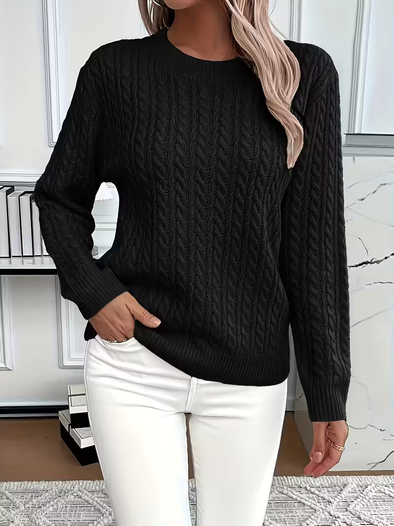 Alessia | Weicher Zopfpullover