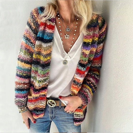 Cleo | Eleganter mehrfarbiger Cardigan