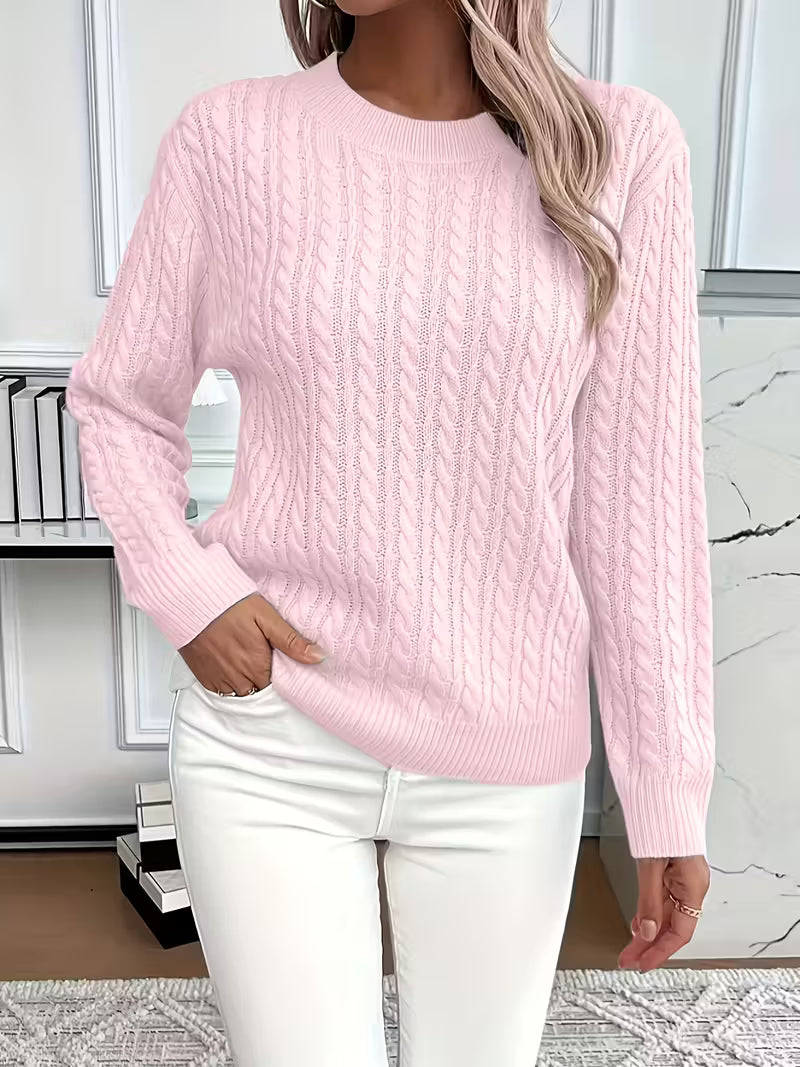 Alessia | Weicher Zopfpullover