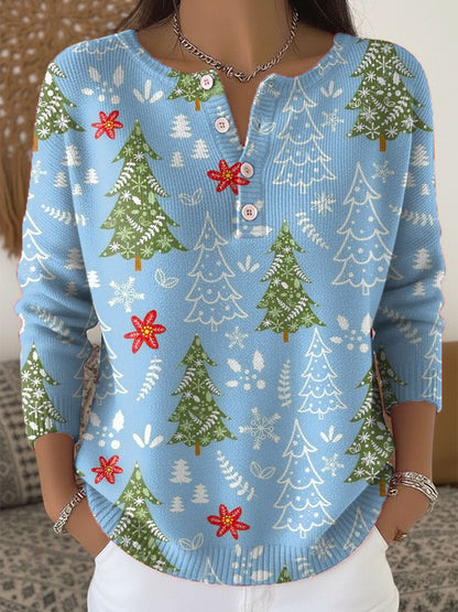 IRIS - Weihnachts-Pullover mit Knöpfen