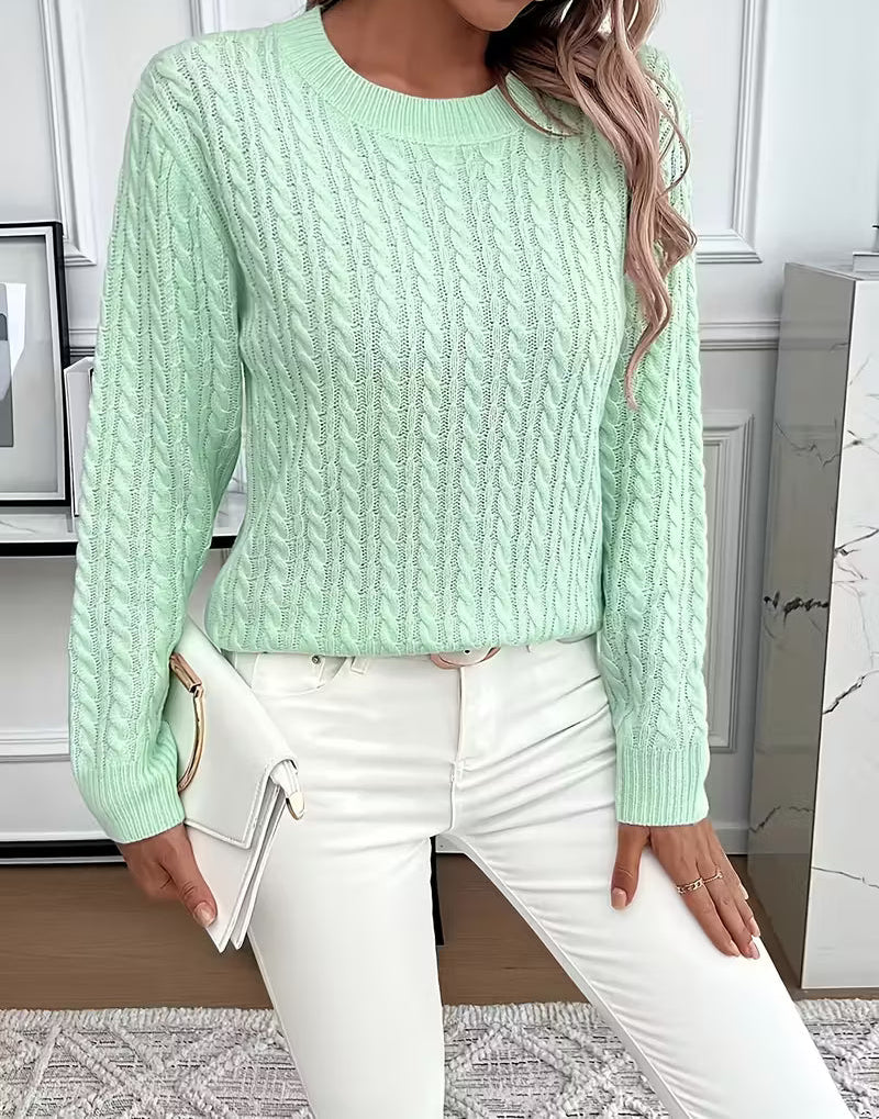 Alessia | Weicher Zopfpullover