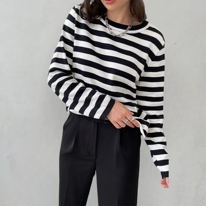 Nicole | Schicker gestreifter Pullover