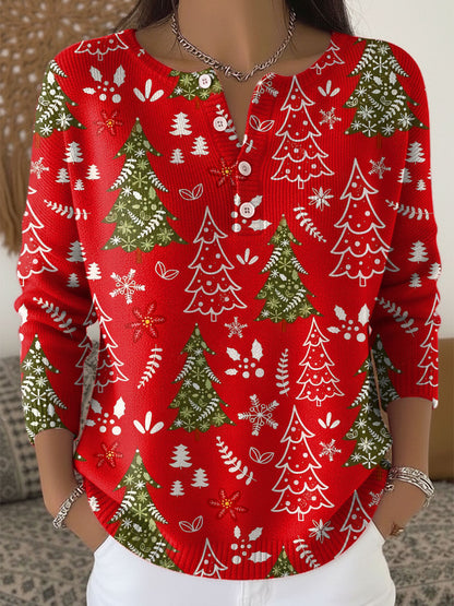 IRIS - Weihnachts-Pullover mit Knöpfen