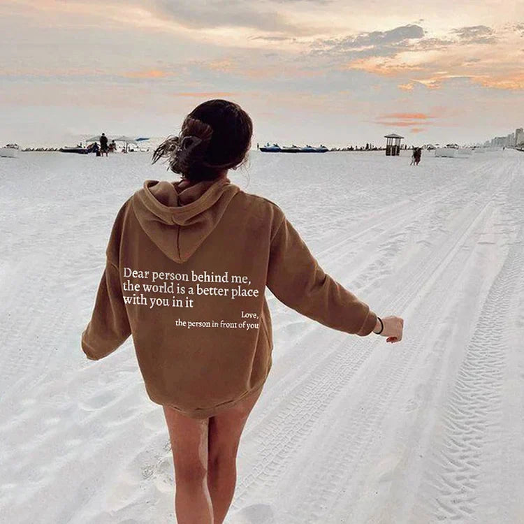 FEMMEHAUS LIEBE PERSON HINTER MIR HOODIE
