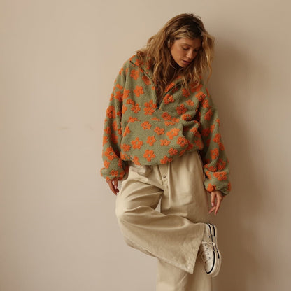 Daisy | Florale Weichfleece-Decke