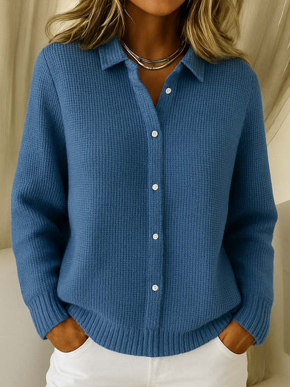 Malea | Klassische Gestrickte Knopf-Cardigan