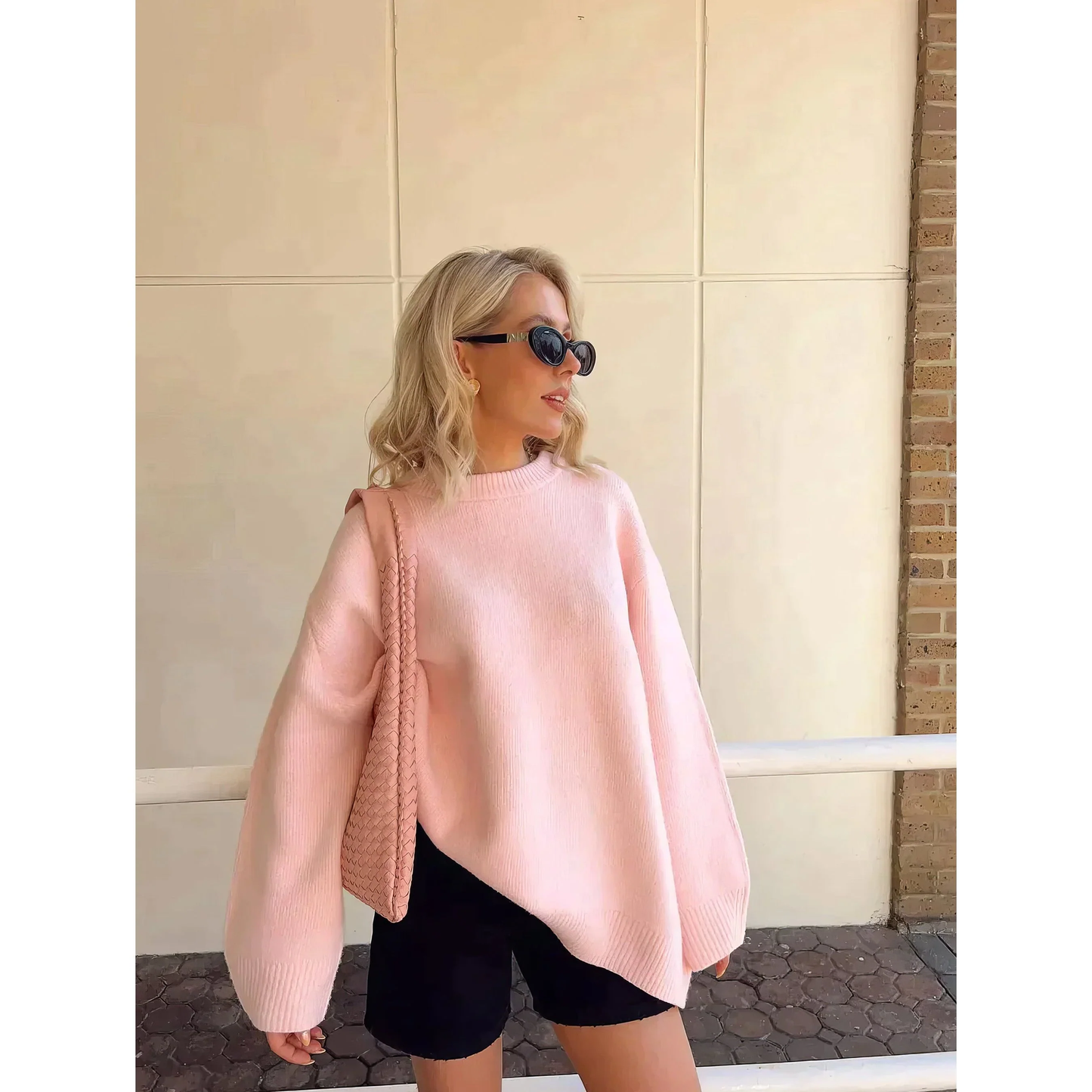 FEMMEHAUS Gemütlicher Pinker Pullover