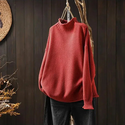 Celina | Weicher Pullover mit Stehkragen