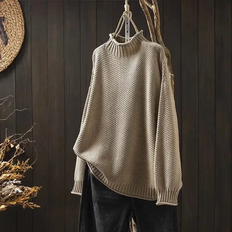 Celina | Weicher Pullover mit Stehkragen