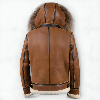 Aron™ | Bomberjacke mit Fellkapuze
