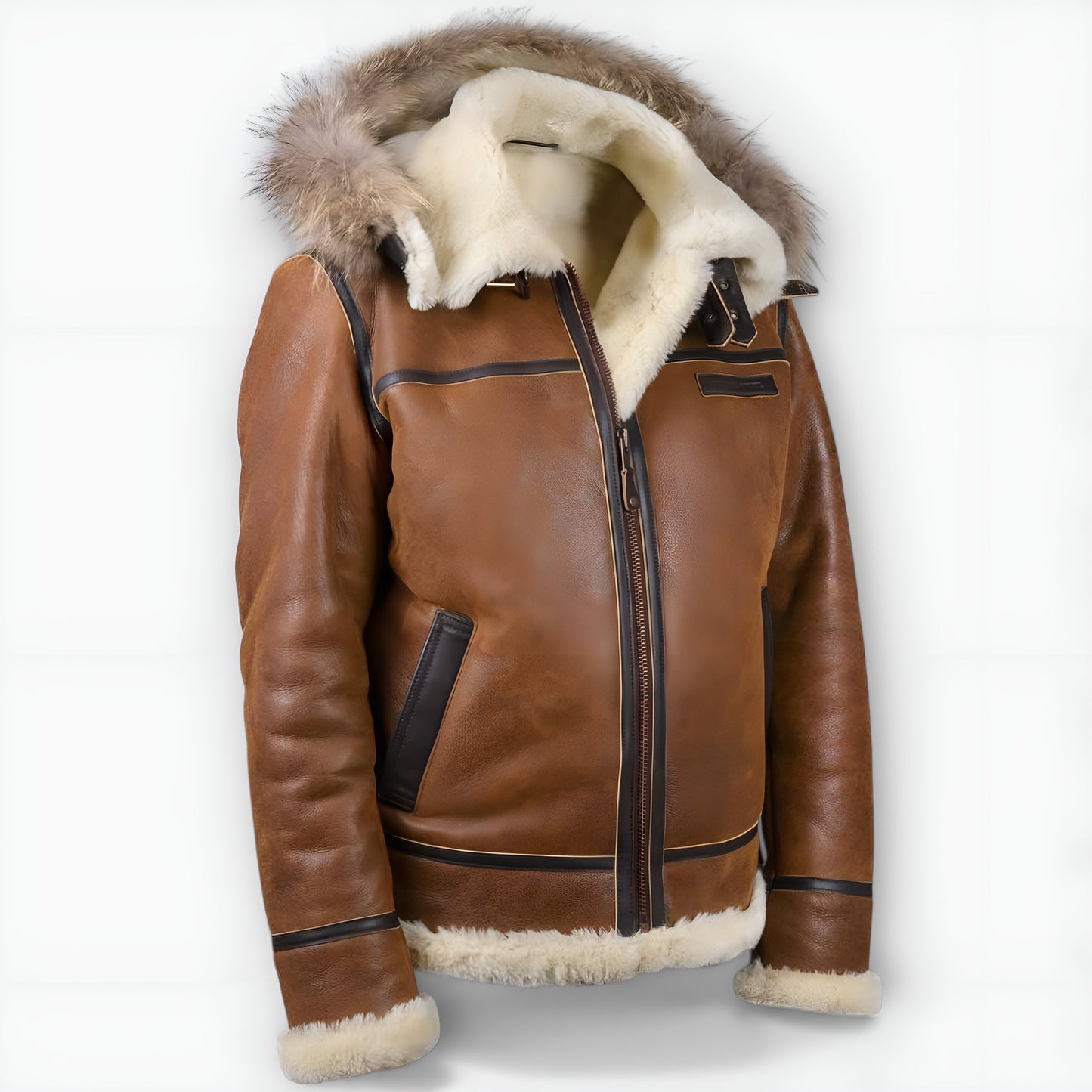 Aron™ | Bomberjacke mit Fellkapuze