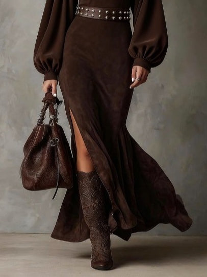 Harriet | Vintage Lantern-Ärmel Midi-Kleid