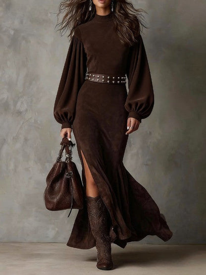 Harriet | Vintage Lantern-Ärmel Midi-Kleid