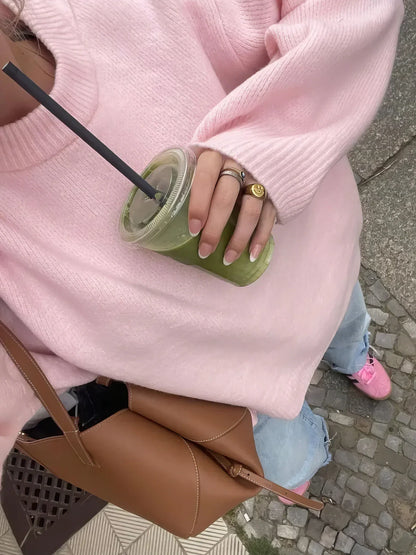 FEMMEHAUS Gemütlicher Pinker Pullover