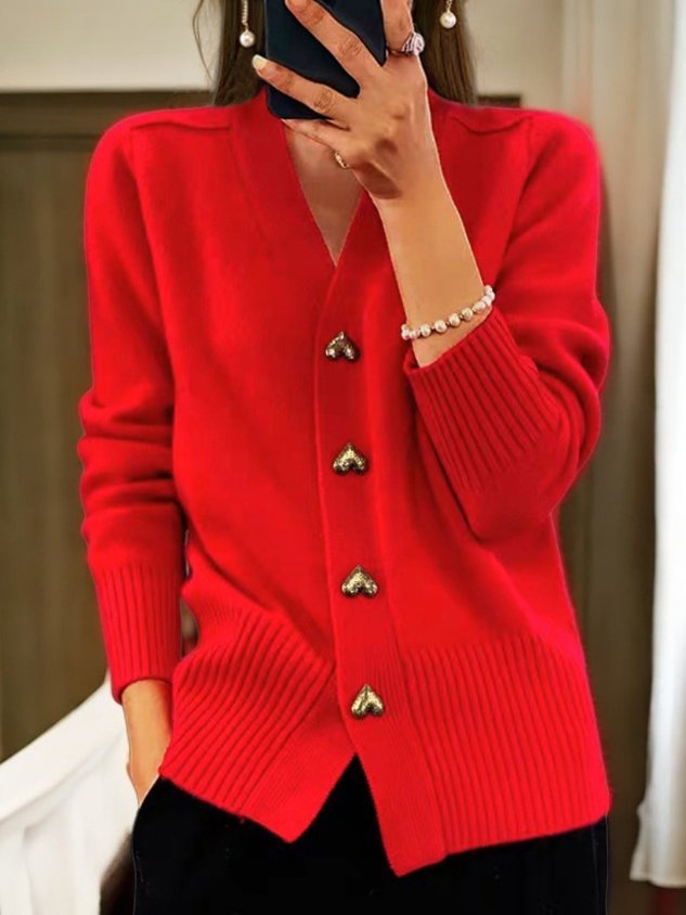 Lyddia | Cardigan mit Herzknöpfen