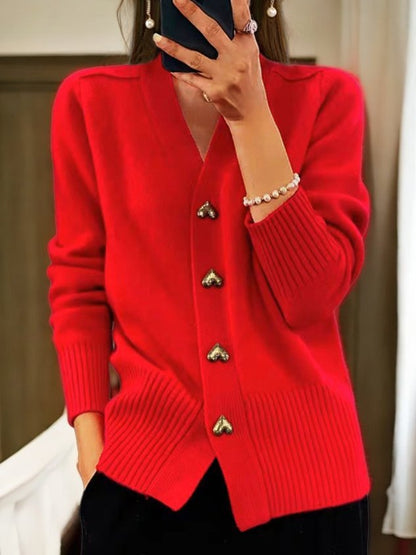Lyddia | Cardigan mit Herzknöpfen