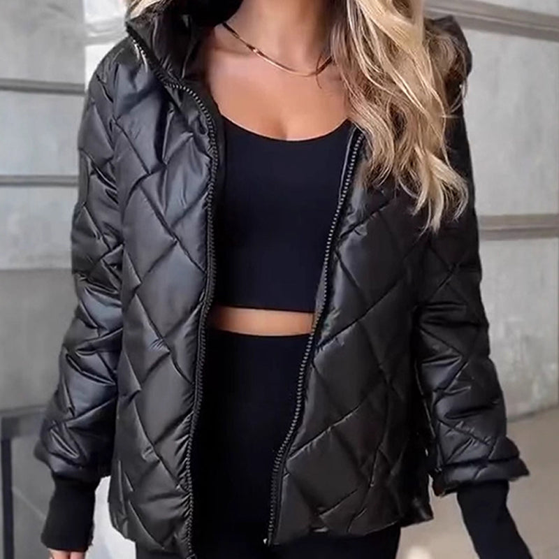 Damen Pufferjacke mit Diamant-Steppmuster