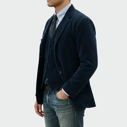 Tom| Komplettset: Blazer und Weste aus Samt